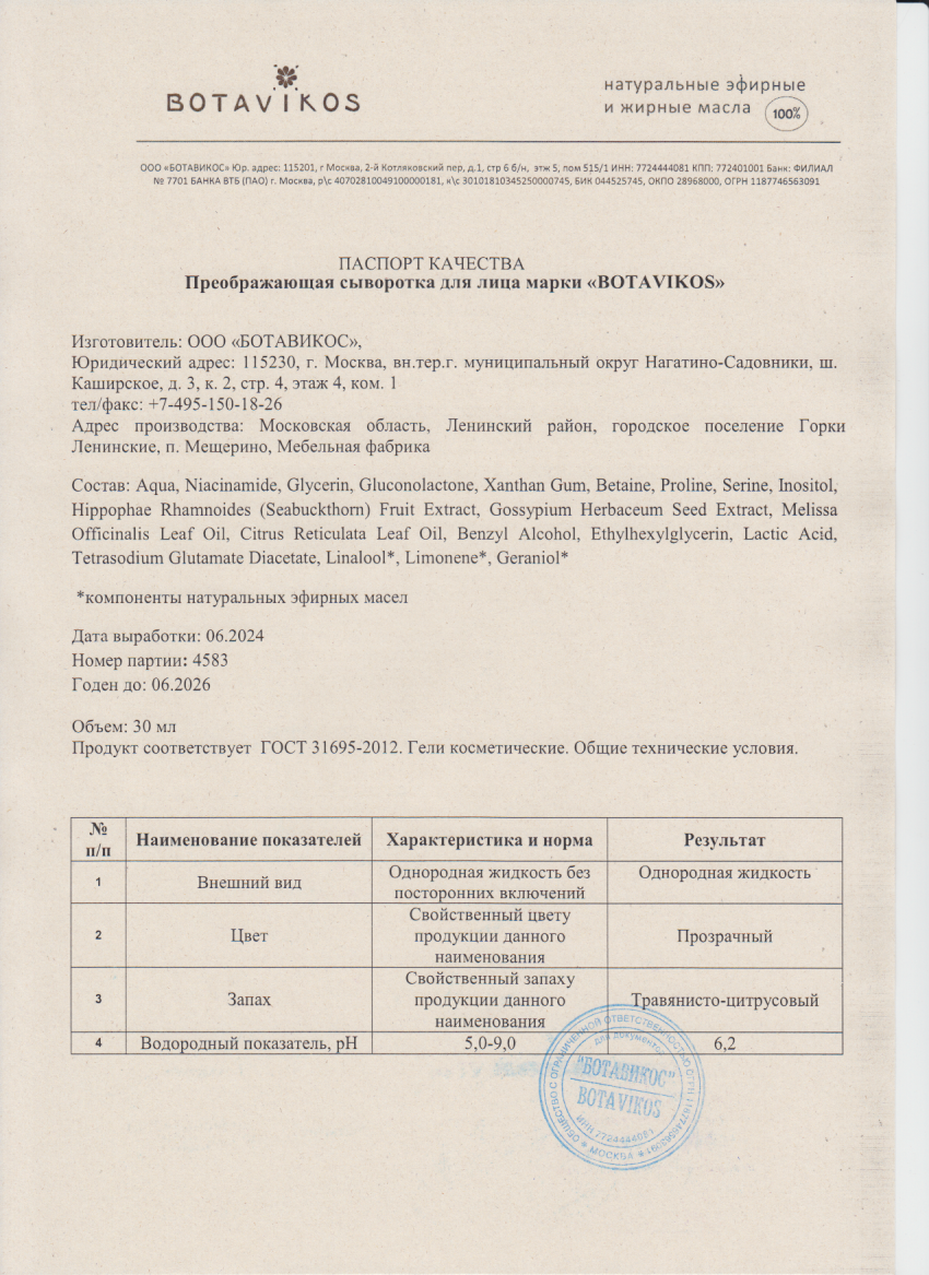 Паспорт №062024